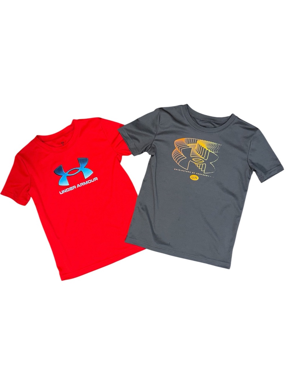 Under Armour Boys Short Sleeve Tee Duo - Red & Charcoal